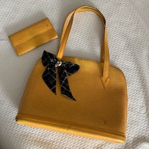 LV Lussac Yellow Epi leather shoulder bag